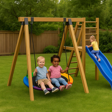 Maxx Kidz Nestschommel 100 cm - Regenboog kleur