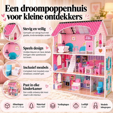 Poppenhuis roze