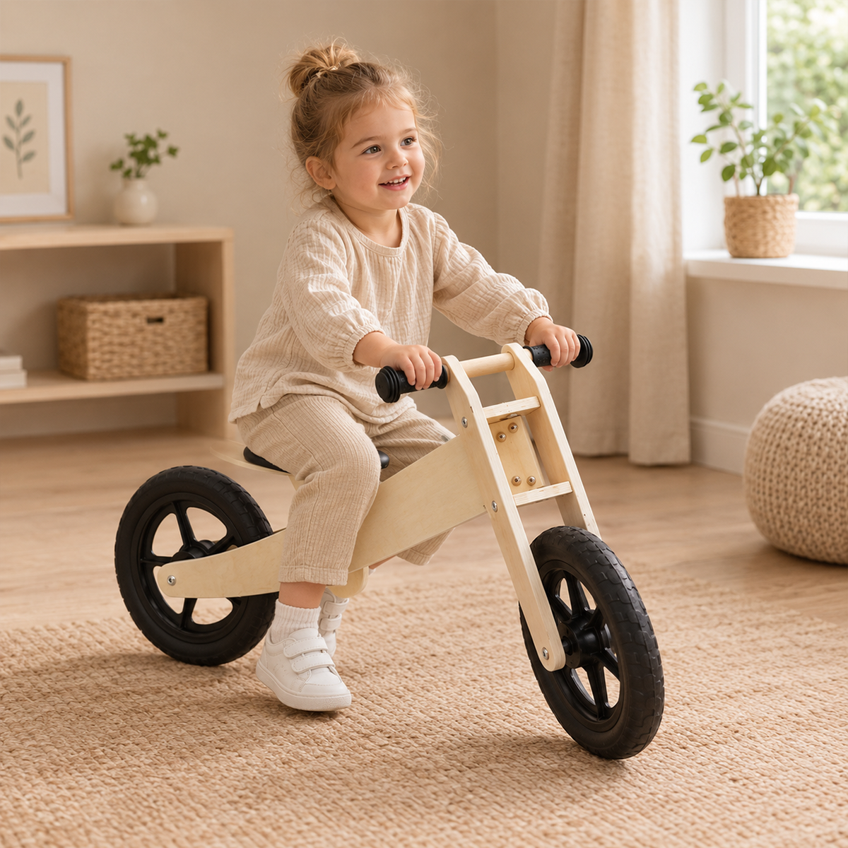 Houten loopfiets