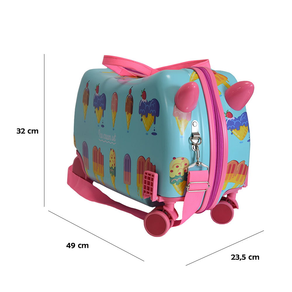 Ride on kinderkoffer - Reiskoffer loopfiets - Handbagage - Ijsco variant
