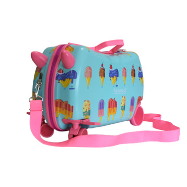 Ride on kinderkoffer - Reiskoffer loopfiets - Handbagage - Ijsco variant