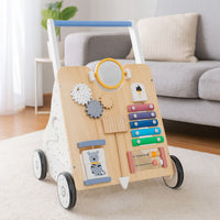Houten baby walker - Houten speelgoed - Loopwagen - vanaf 1 jaar - Houtkleur