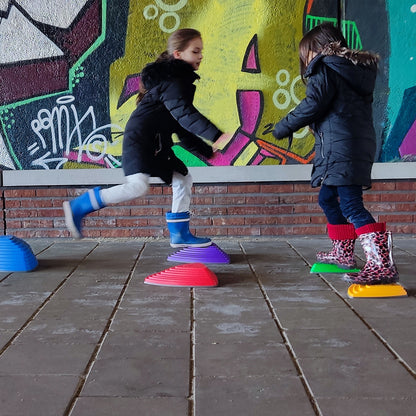 Maxx Kidz Balans stenen felle kleuren - Set van 6 stuks