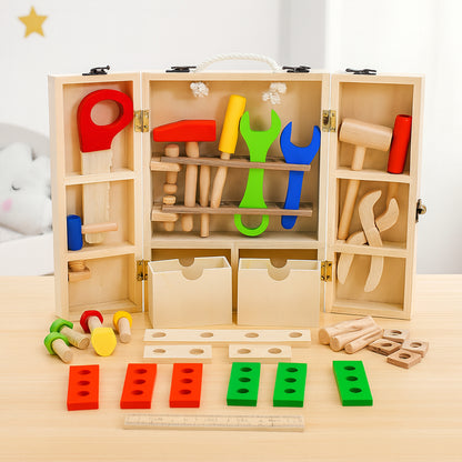 Maxx Kidz - Houten Gereedschapset XL – 45 Onderdelen