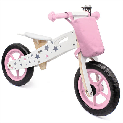 Maxx Kidz - Houten Loopfiets 3 in 1 - Roze
