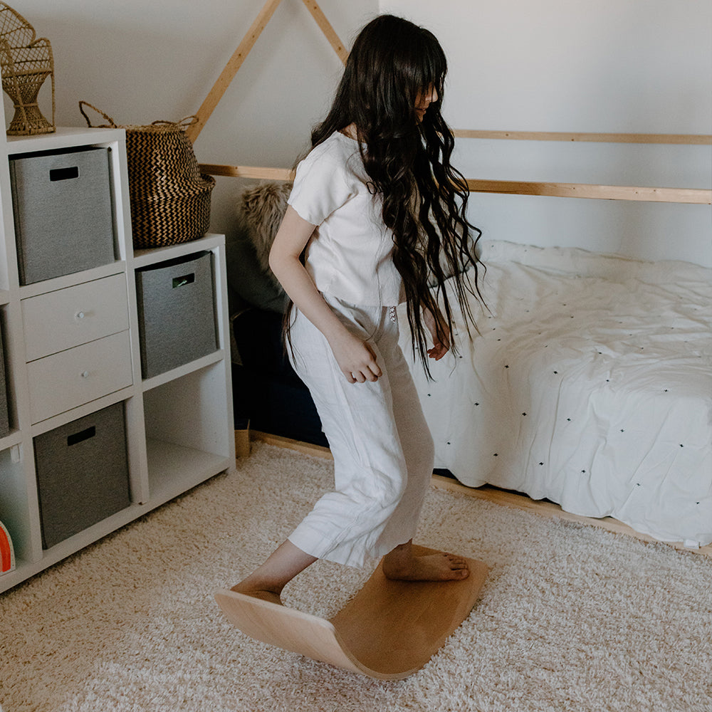 Maxx Kidz - Houten balans bord - Houtkleur
