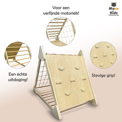 Maxx Kidz - Houten klimdriehoek - Pikler triangle