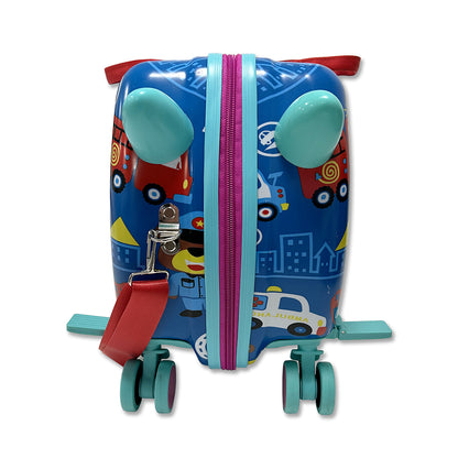 Ride on kinderkoffer - Reiskoffer loopfiets - Handbagage - Wegverkeer variant - vanaf 3 jaar - maximaal 50KG