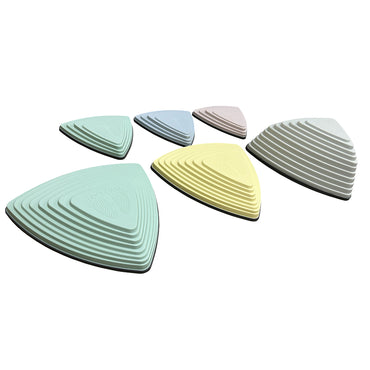 Maxx Kidz Balans stenen effen kleuren - Set van 12 stuks