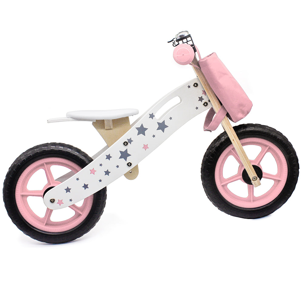 Maxx Kidz - Houten Loopfiets 3 in 1 - Roze