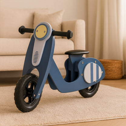 Maxx Kidz- Houten loopscooter - Blauw