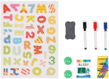 Maxx Kidz Educatief tekenbord - Dubbelzijdig Magnetisch Tekenbord - Verstelbaar Houten Schoolbord