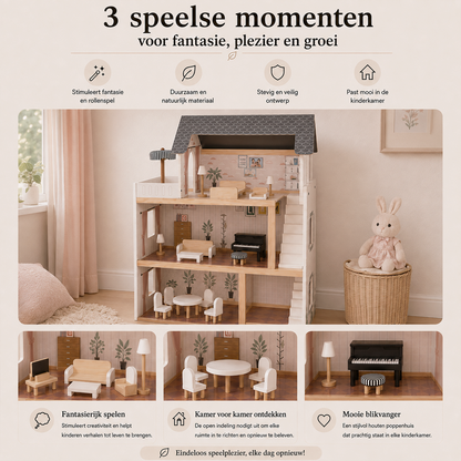 Houten poppenhuis 