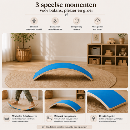balans bord blauw