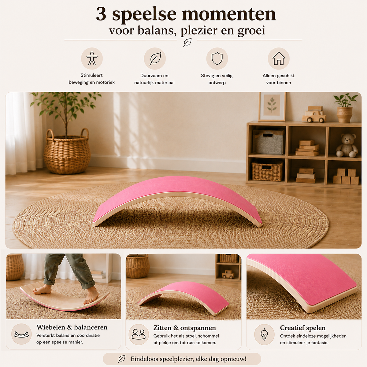 balans bord roze