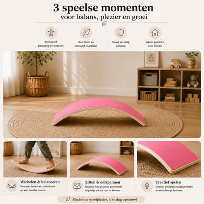 balans bord roze