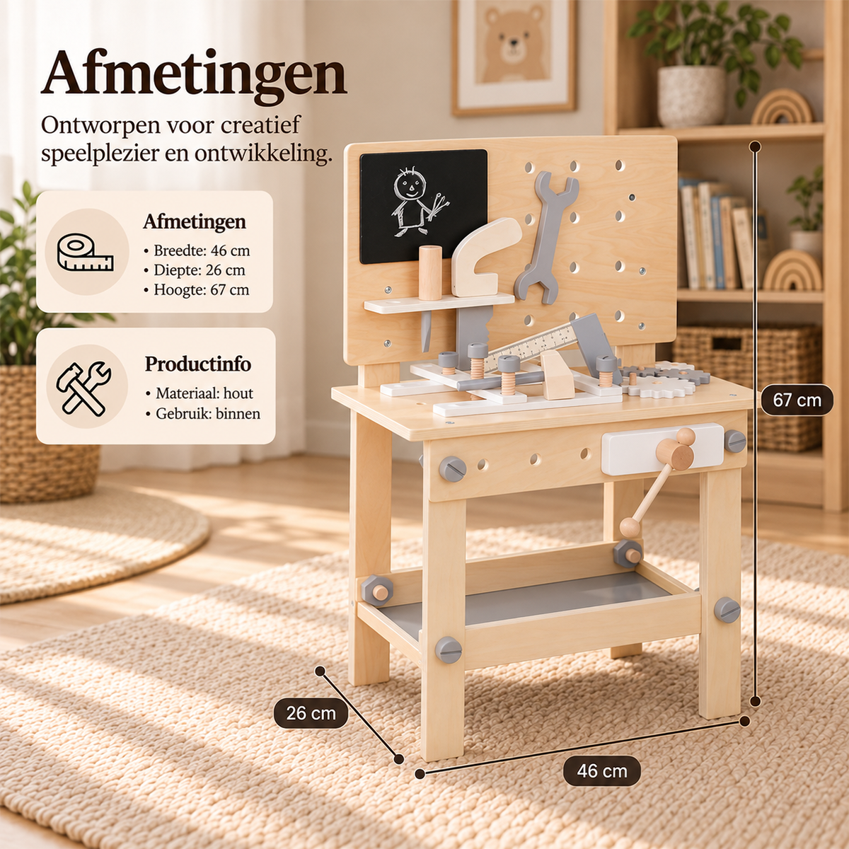 Houten werkbank