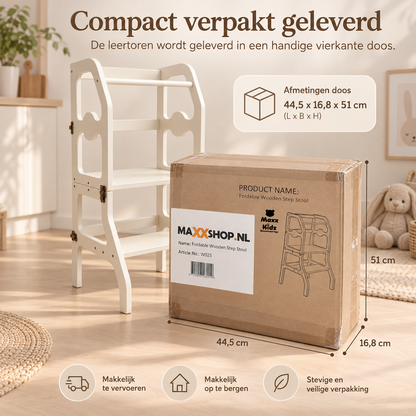 Houten leertoren wit