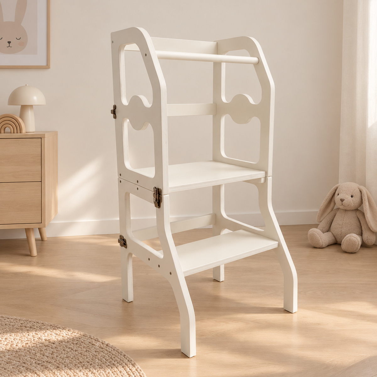 Houten leertoren wit
