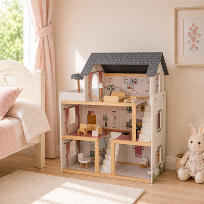 Houten poppenhuis 