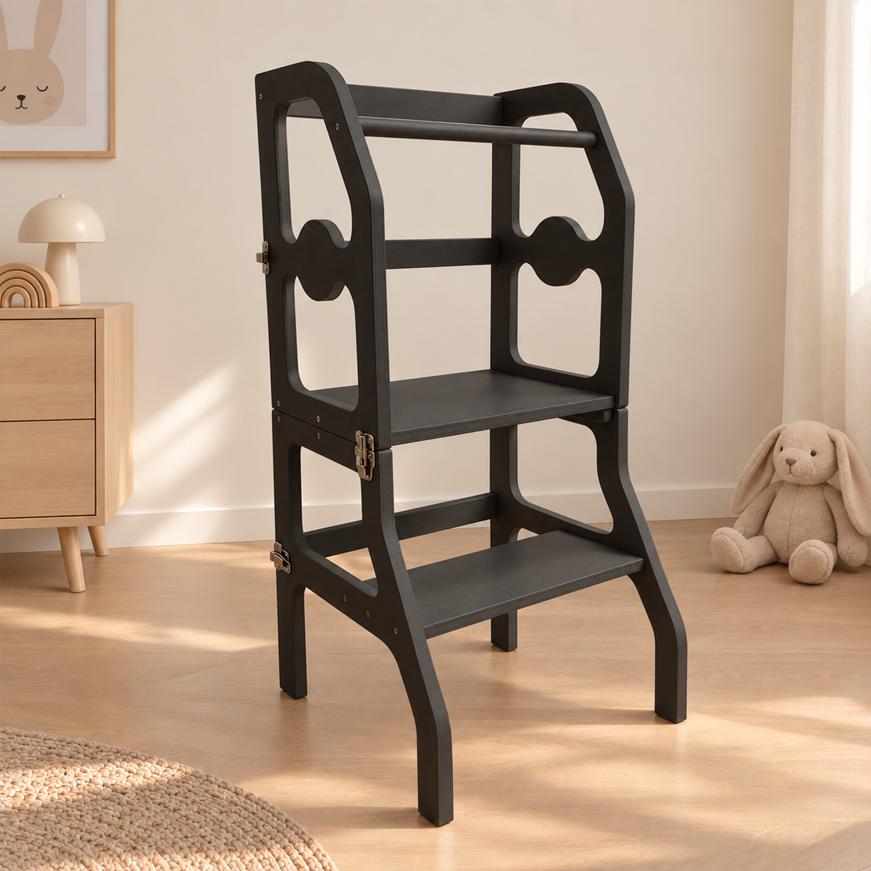 Houten leertoren zwart