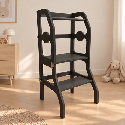 Houten leertoren zwart