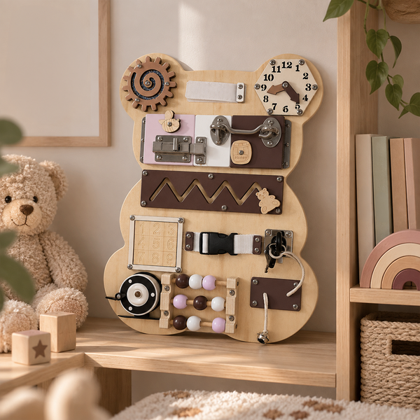 Houten Activiteitenbord Montessori – Maxx Kidz