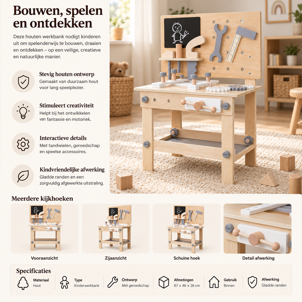 Houten werkbank