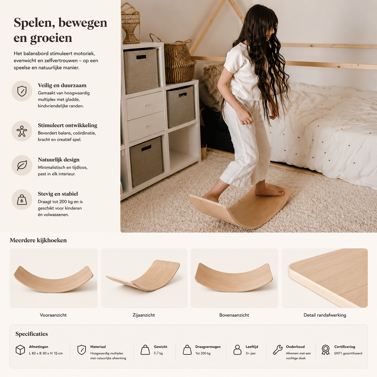 Houten balans bord