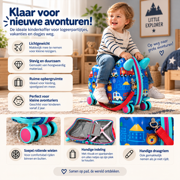 Ride on kinderkoffer wegverkeer