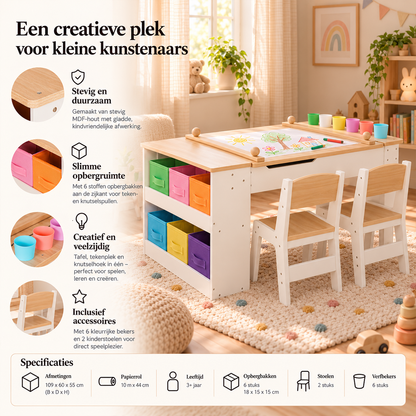 3-in-1 Houten Kindertafel