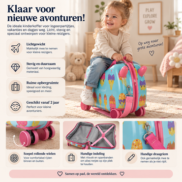 Ride on kinderkoffer ijsco
