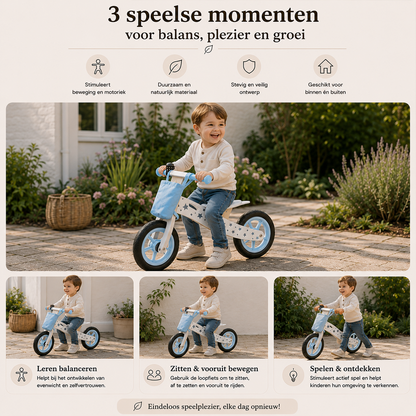 Houten Loopfiets Blauw