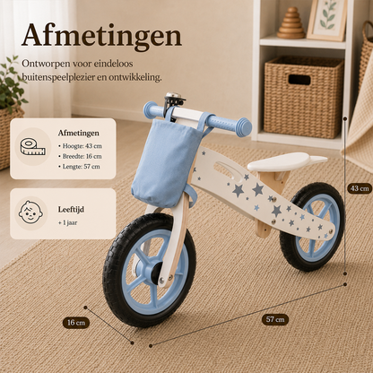 Houten Loopfiets Blauw