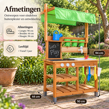 Houten Modderkeuken voor Buiten – Maxx Kidz