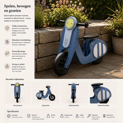 Houten loopscooter