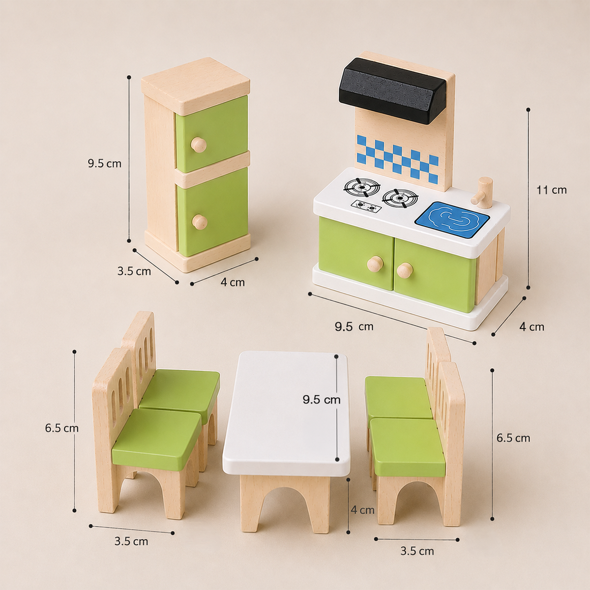 Poppenhuis Meubelset