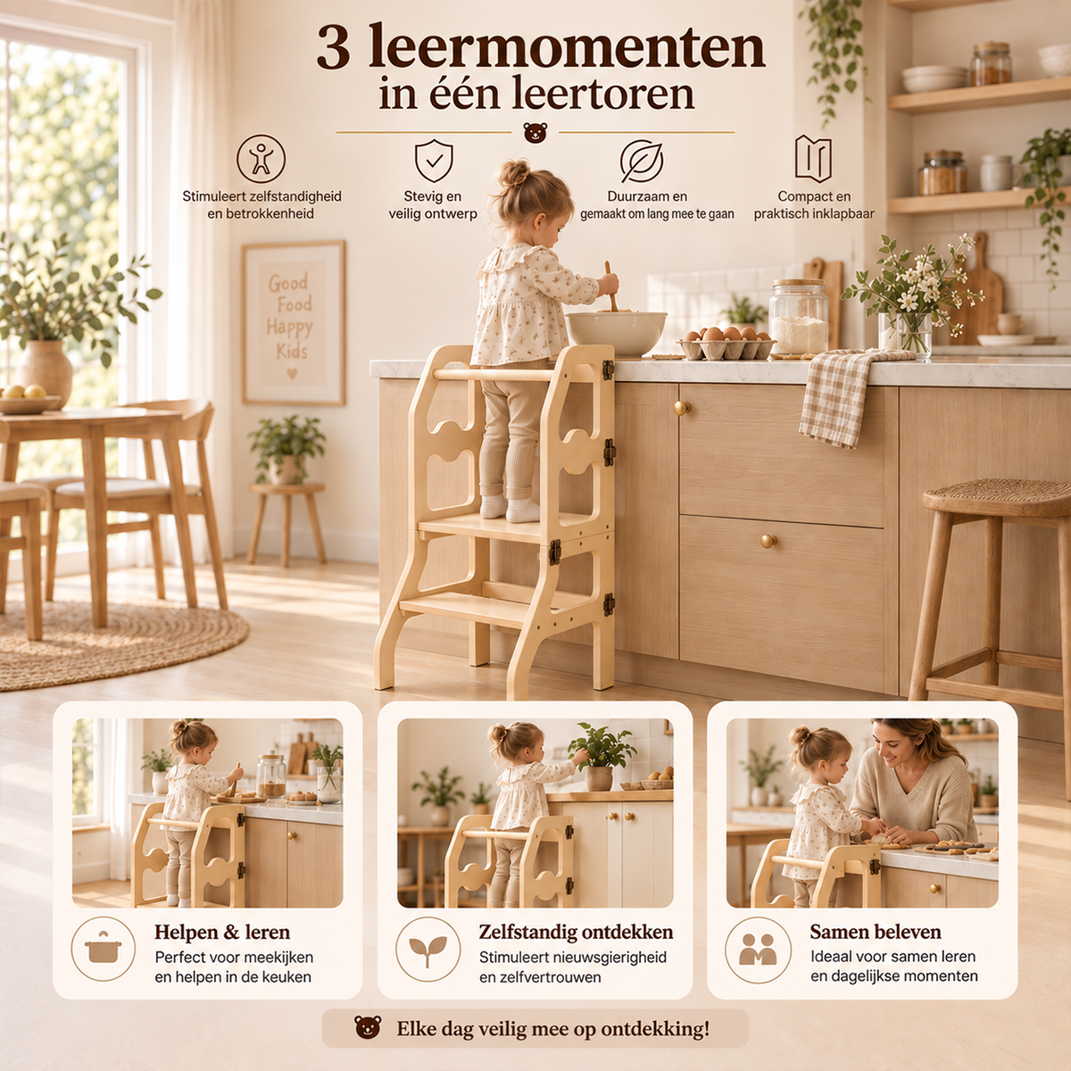 Houten leertoren hout