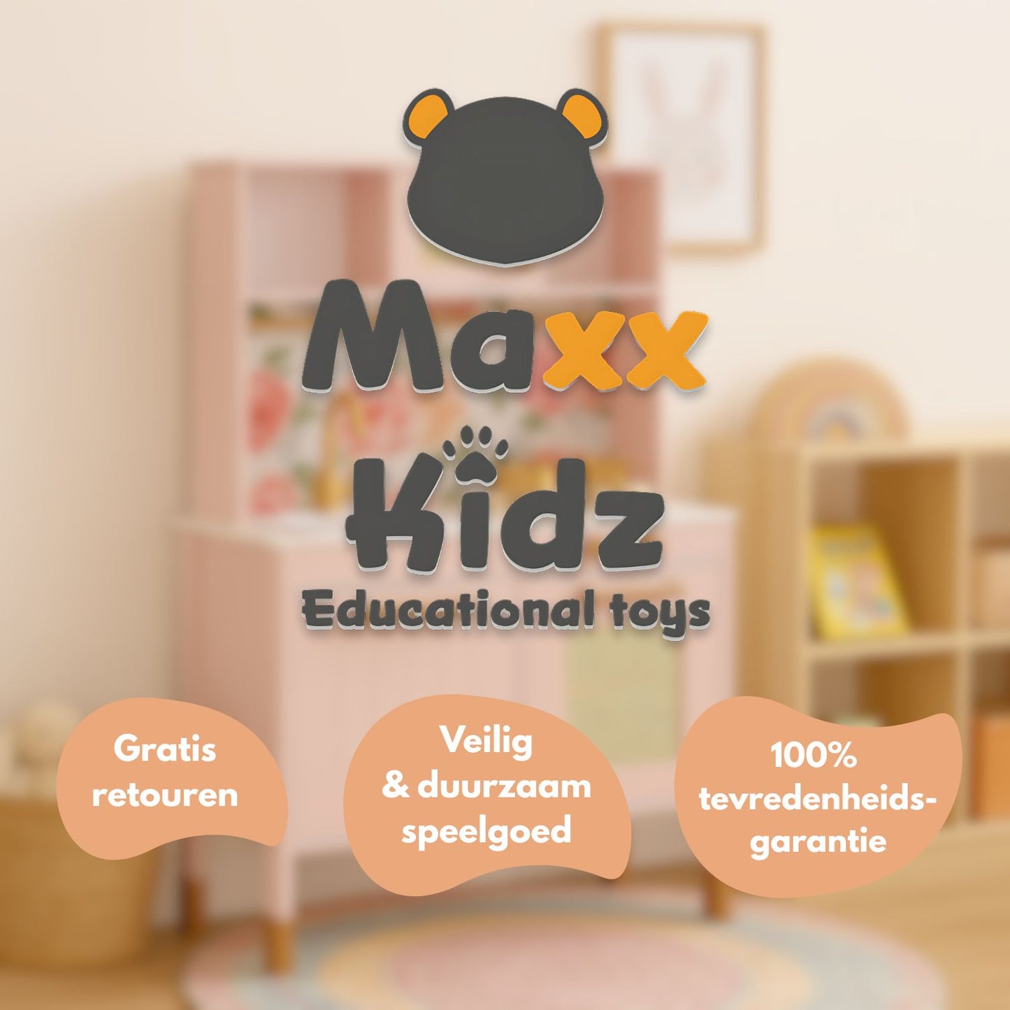 Maxx Kidz - Houten Speelgoed Keuken Roze en Goud