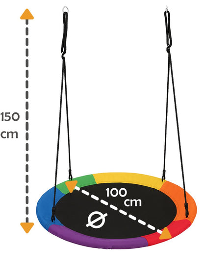 Maxx Kidz Nestschommel 100 cm - Regenboog kleur