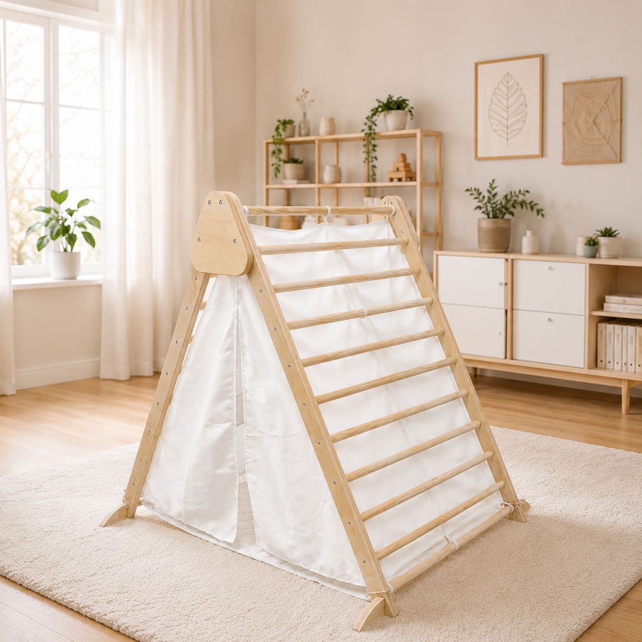 Maxx Kidz - Pikler klimdriehoek - Met tent