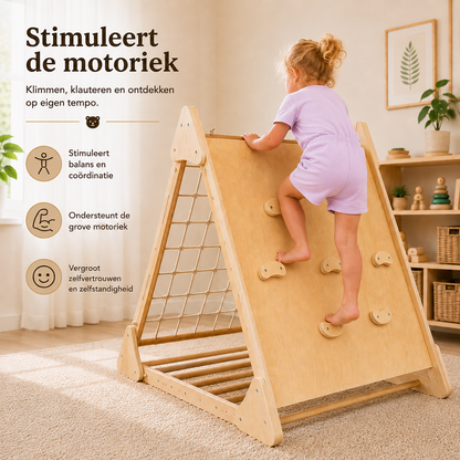 Maxx Kidz - Houten klimdriehoek - Pikler triangle