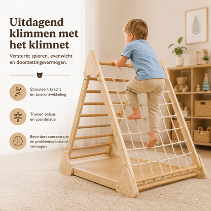 Maxx Kidz - Houten klimdriehoek - Pikler triangle
