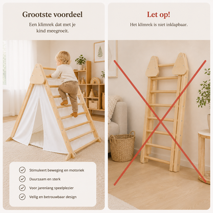 Maxx Kidz - Pikler klimdriehoek - Met tent
