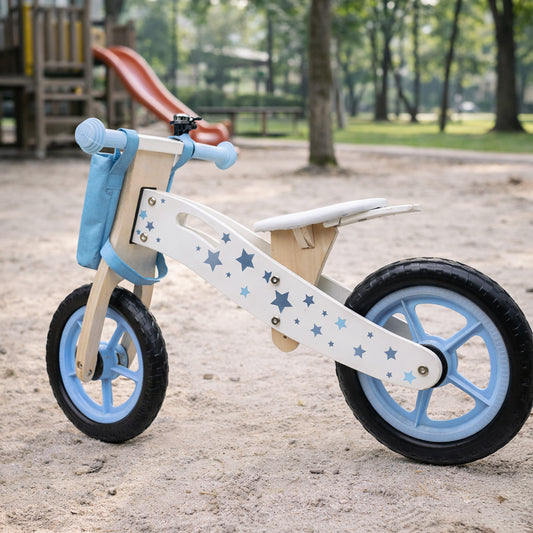 Maxx Kidz - Houten Loopfiets 3 in 1 - Blauw