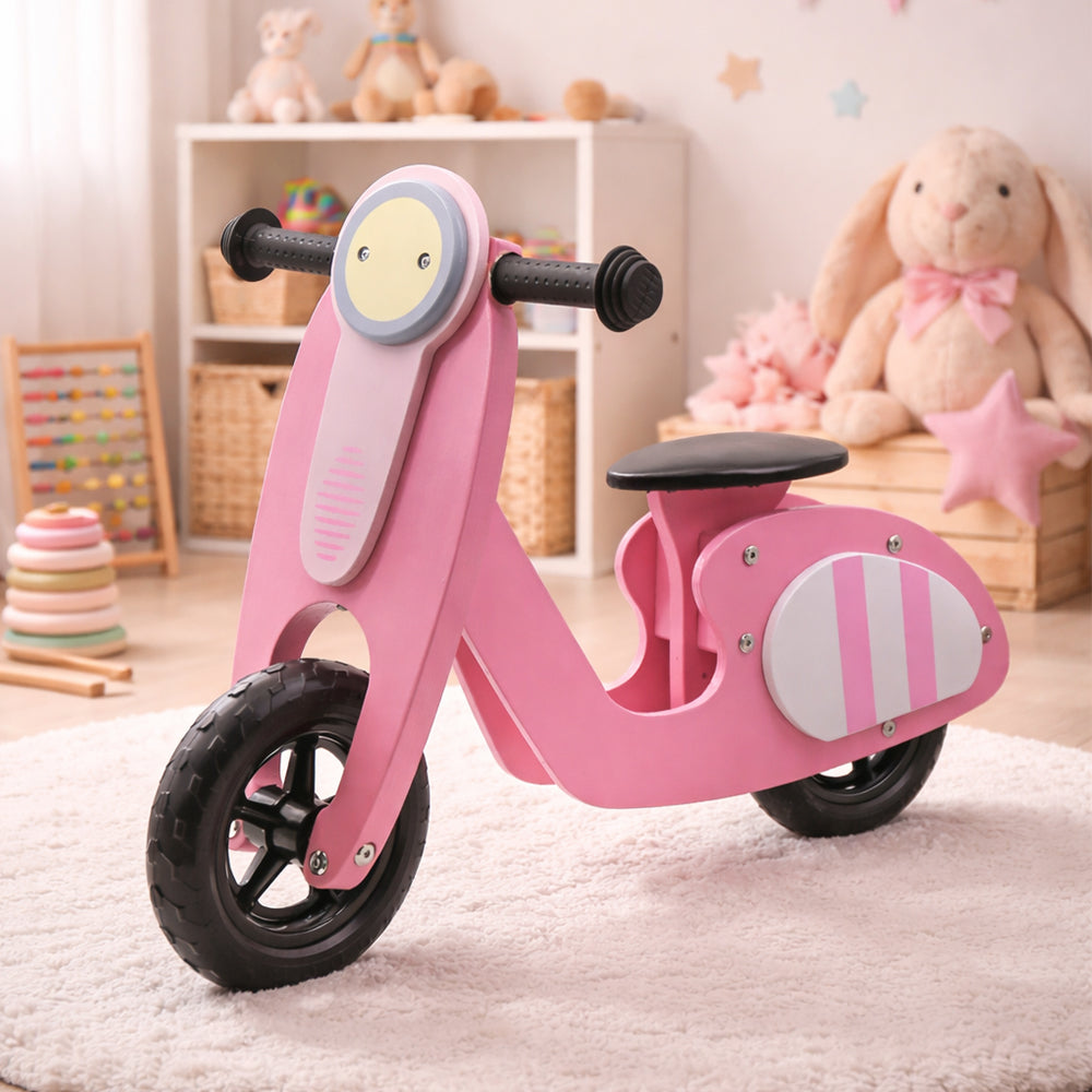 Maxx Kidz- Houten loopscooter - Roze