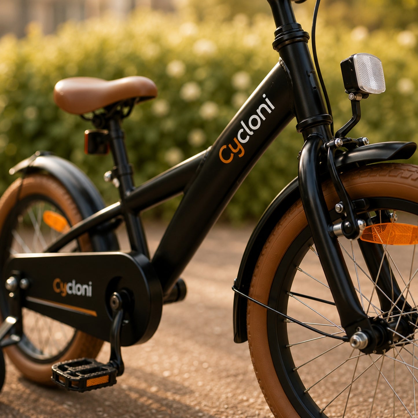 Cycloni Kinderfiets - 12 inch - Zwart met Zijwieltjes