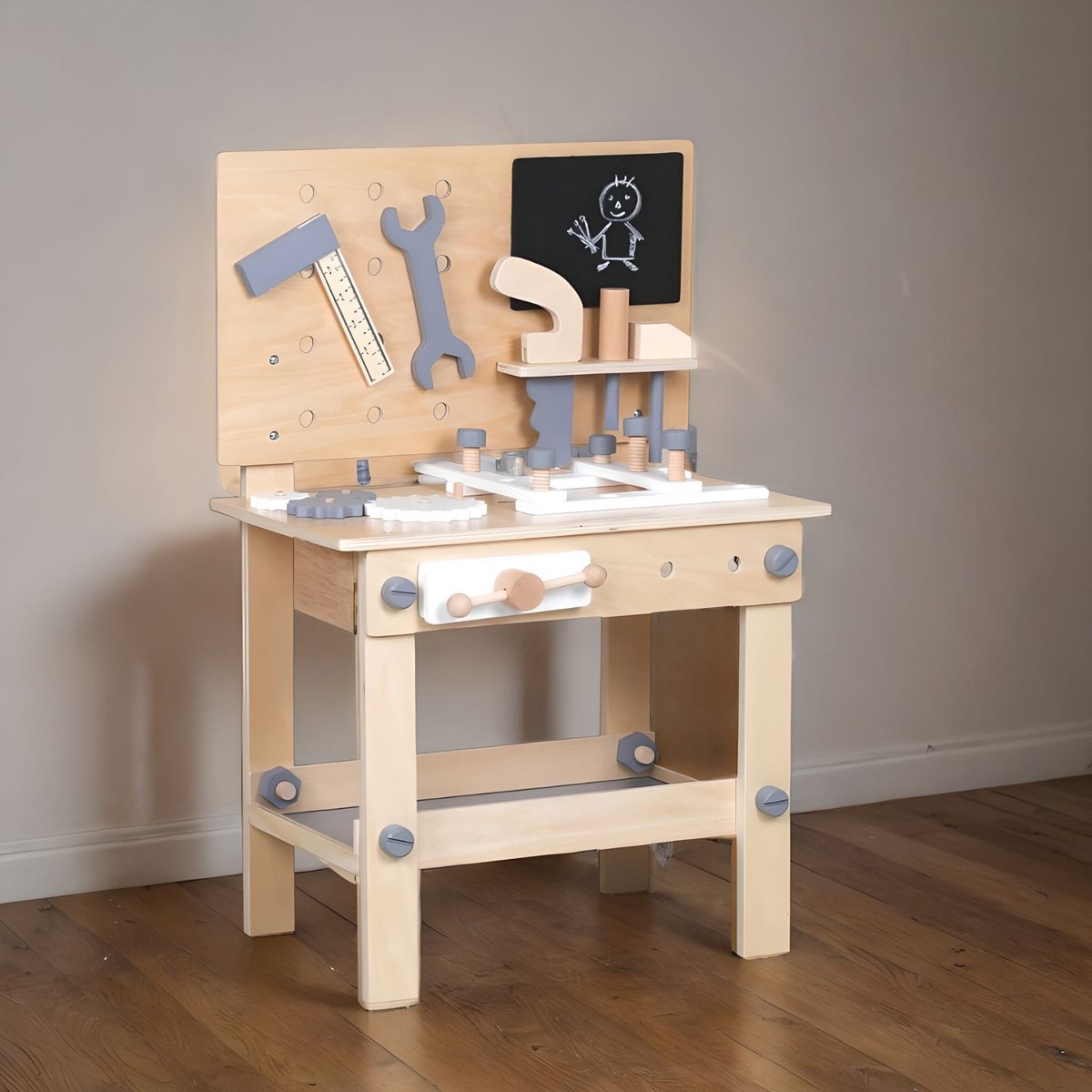 Houten gereedschapset - Werkbank - Kinderspeelgoed - vanaf 3 jaar - Hout