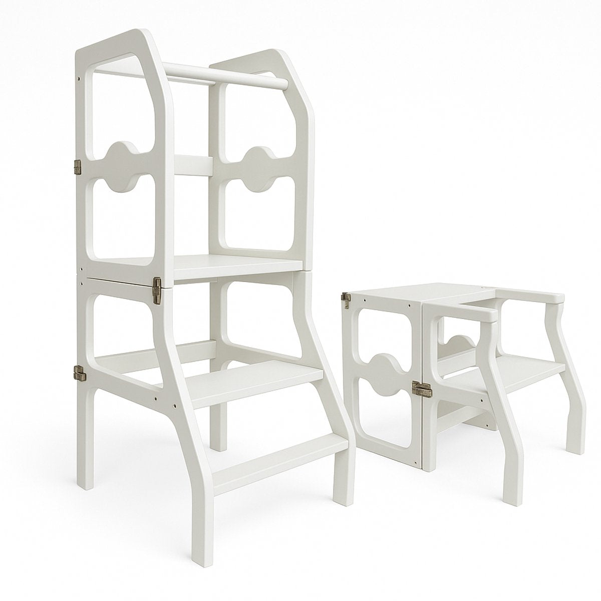 Maxx Kidz - Houten leertoren Montessori - kleur wit