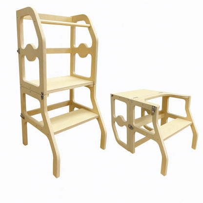 Maxx Kidz - Houten leertoren Montessori - houtkleur